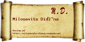 Milosevits Diána névjegykártya